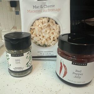 ISO -Not For Sale Epicure MAC and Cheese, Red Pepper Jelly and SPG